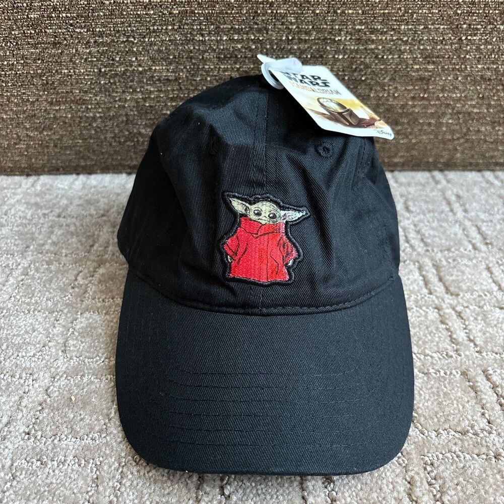 The Mandalorian Grogu The Child Baby Yoda Slideback Hat Black One Size Star Wars